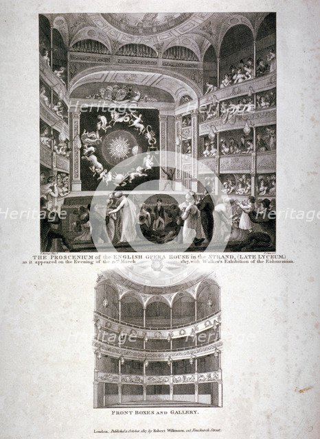 Theatre Royal English Opera House, Westminster, London, 1817. Artist: James Stow
