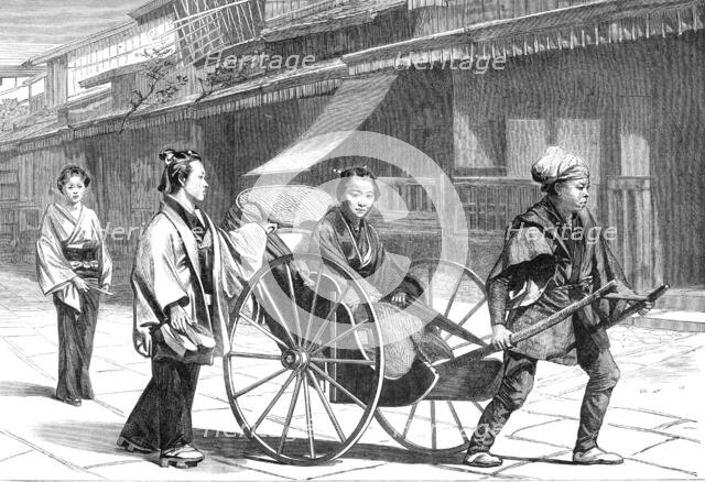 Sketches in Japan: scene in Temple-Street, Nagasaki, 1874. Creator: Unknown.