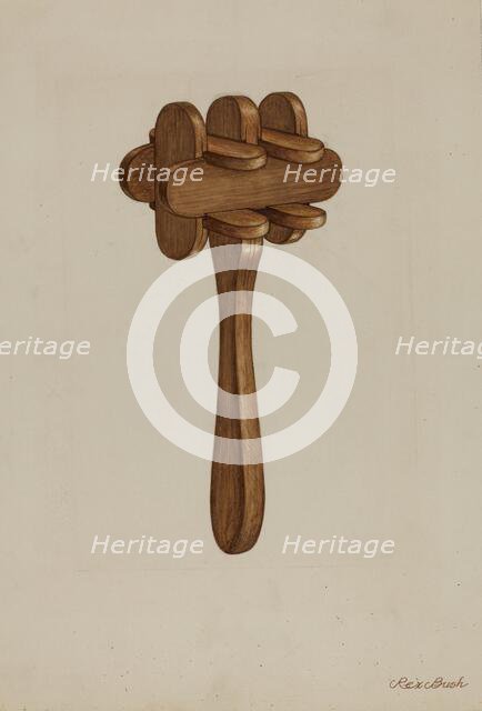 Rattle, 1935/1942. Creator: Rex F Bush.