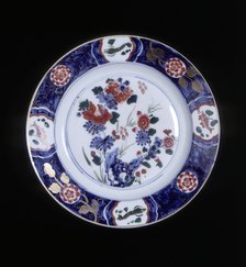 Imari-style plate, Qing dynasty, China, mid 18th century. Artist: Unknown