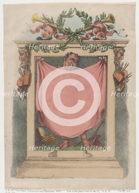 Title Page, Rowlandson's Caricature Magazine, 1808., 1808. Creator: Thomas Rowlandson.
