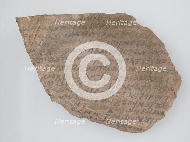 Ostrakon, Coptic, 7th century. Creator: Unknown.