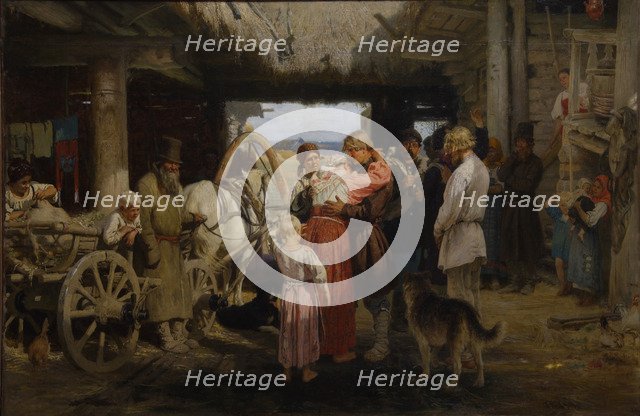 The Recruit Farewell, 1879. Artist: Repin, Ilya Yefimovich (1844-1930)