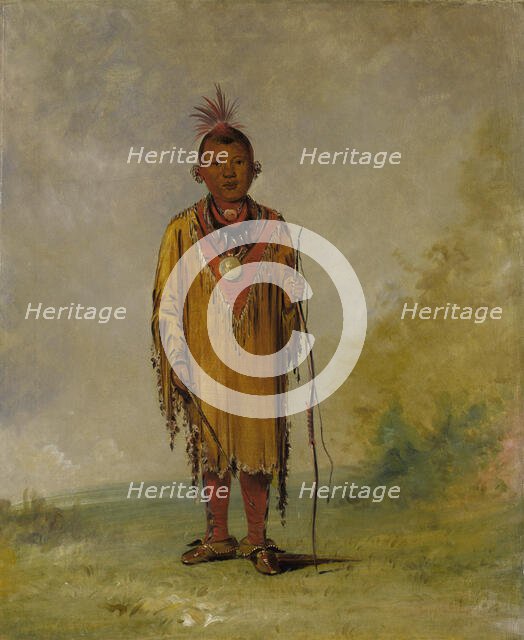 Me-sóu-wahk, Deer's Hair, Favorite Son of Kee-o-kúk, 1835. Creator: George Catlin.