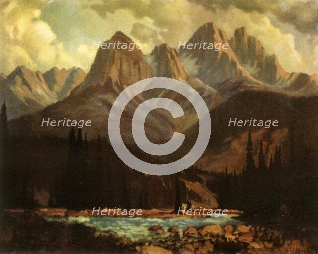 'The Three Sisters: Near Banff, Alberta', 1941. Creator: R. Gissing.