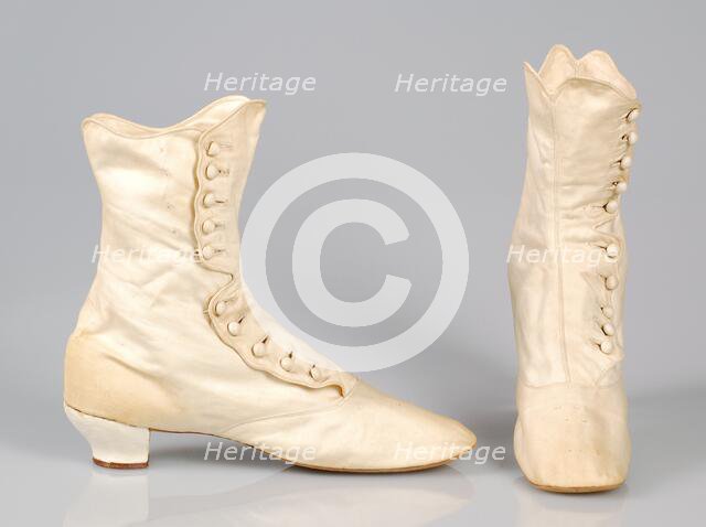Boots, American, ca. 1870. Creator: Excelsior Button & Boot.