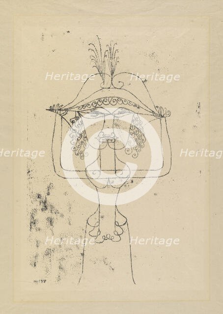 Singer of the Comic Opera (Sängerin der komischen Oper), 1925. Creator: Klee, Paul (1879-1940).