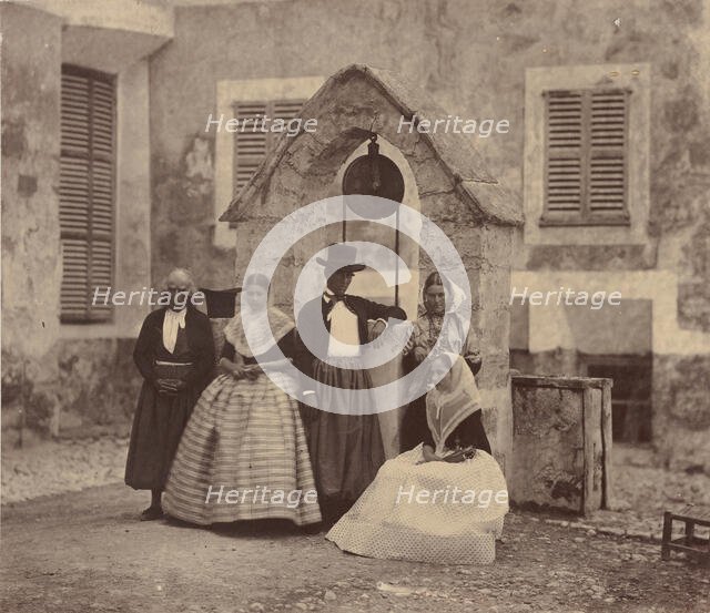 Baleares, Aldeanos de Palma y sus alrrededores, 1860. Creator: Charles Clifford.