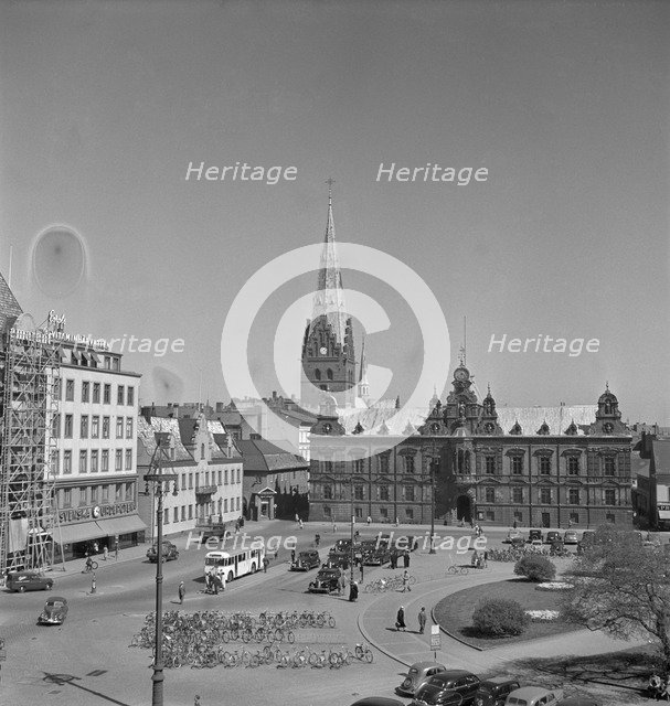 Stortorget, Malmö, Sweden, 1950. Artist: Torkel Lindeberg