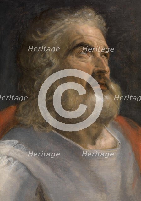 Head Study of a Man with a Beard, c1560. Creator: Frans Floris.