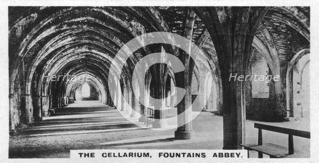The Cellarium, Fountains Abbey, Yorkshire, c1920s. Artist: Unknown