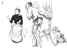 An English Christmas in Paris, drawn by A. Forestier, 1883.  Creator: Unknown.