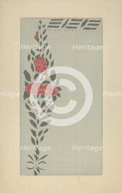 Stencilled Wall (Detail), c. 1937. Creator: Ray Holden.