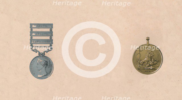 'Medals for Battles in India', c1911th century. Artist: Unknown.