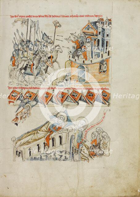 The Tartars Carrying the Head of Heinrich before Castle Liegnitz, 1353. Creator: Unknown.