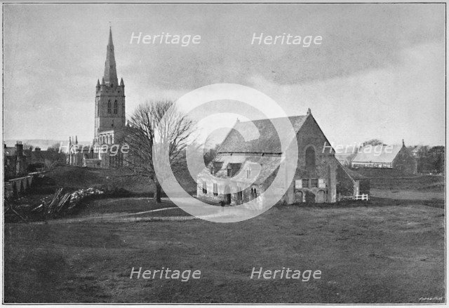 'Oakham: Church and Remains of Castle', c1896. Artist: AL Knighton.