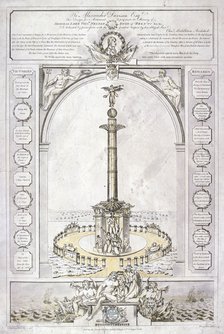 Design for a monument to Admiral Lord Nelson in the form of a column, 1806. Artist: Charles Middleton