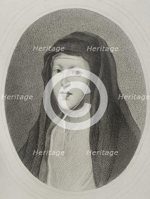 Mariana of Austria (1634-1696), Queen consort of Spain (1649-1665), 1879.  Creators: Alphonse Charles Masson, Magin Pujadas.