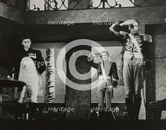 Two soldiers, saluting, 1938. Creator: Unknown.