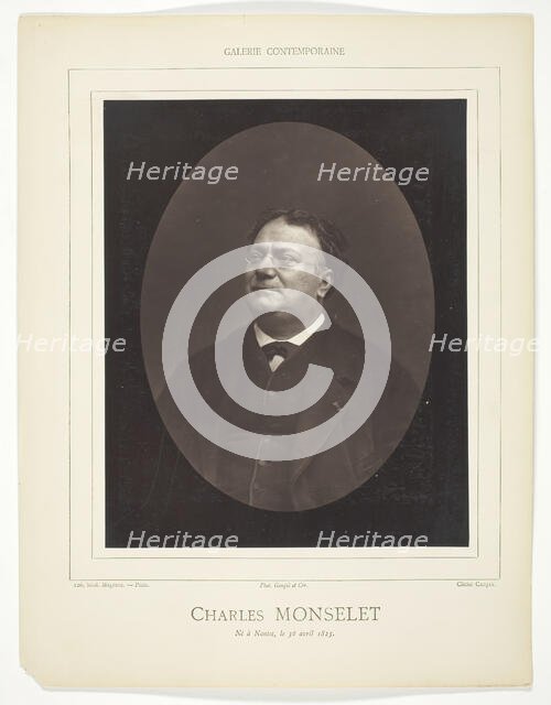 Charles Monselet, c. 1876. Creator: Etienne Carjat.