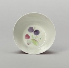 Cup with Stylized Fruit: Plums, Cherries, Melon, and Seeds, Qing dynasty, Kangxi reign (1662-1722). Creator: Unknown.