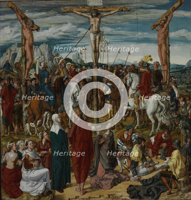 The Crucifixion, c.1540. Creator: Woensam, Anton (of Worms) (1492/1500-1541).