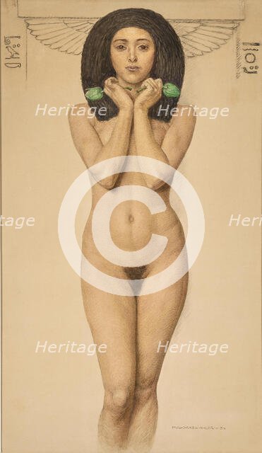 Standing female nude, . Creator: Grabwinkler; Paul (1880-1946).