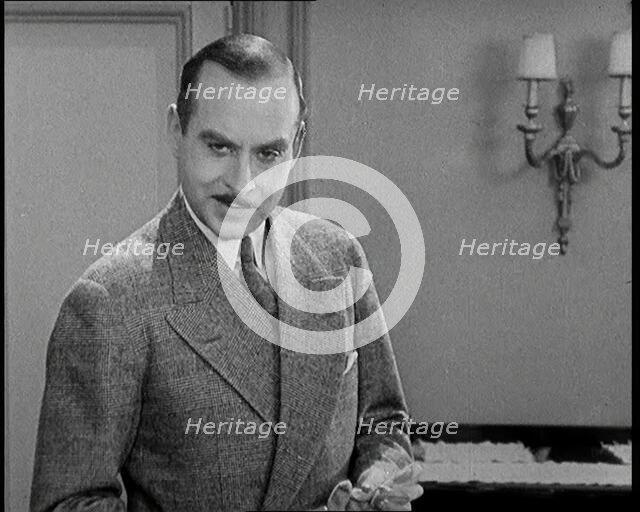 Scene from the Film 'Champagne': Betty Balfour Entering a Bedroom With a Male..., 1920s. Creator: British Pathe Ltd.