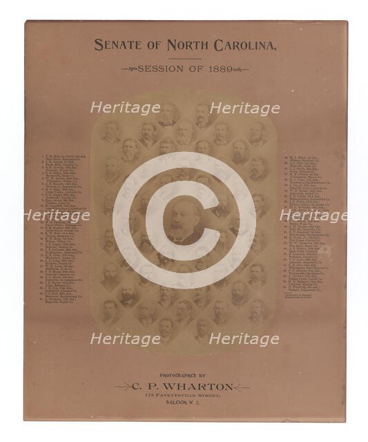 Photographic print of the Senate of North Carolina, Session of 1889, 1889. Creator: Cyrus Paisley Wharton.