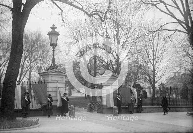 Woman Suffrage - Pickets, 1917. Creator: Harris & Ewing.
