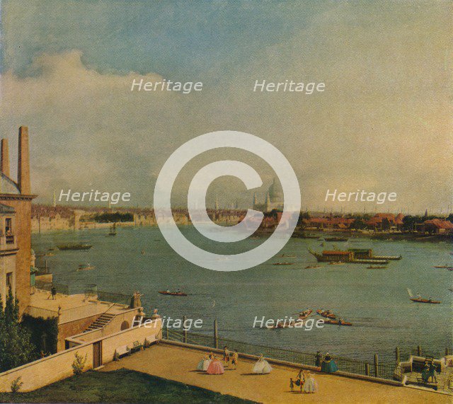 'The Thames from Richmond House', 1746. Artist: Canaletto.