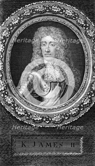 King James II of England, (18th century).Artist: George Vertue