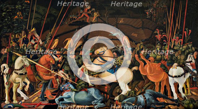 Fantasy of Paolo Uccellos La Battaglia (prestudy), 1923. Creator: William Scharff.