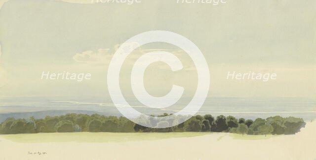 View from Platte Hunting Lodge across the Rheingau region, 1875. Creator: Carl Theodor Reiffenstein.