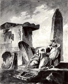 Three Young Girls by Ruins, ca. 1790. Creator: copy after Hubert Robert.