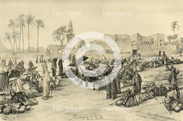 Marketplace, Asyut, Egypt, 1898.  Creator: Christian Wilhelm Allers.