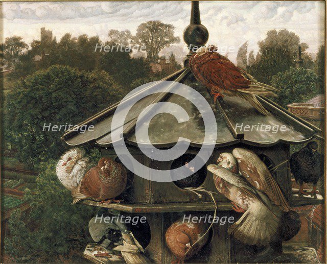 The Festival of St Swithin (The Dovecot), 1865-1866. Artist: William Holman Hunt.