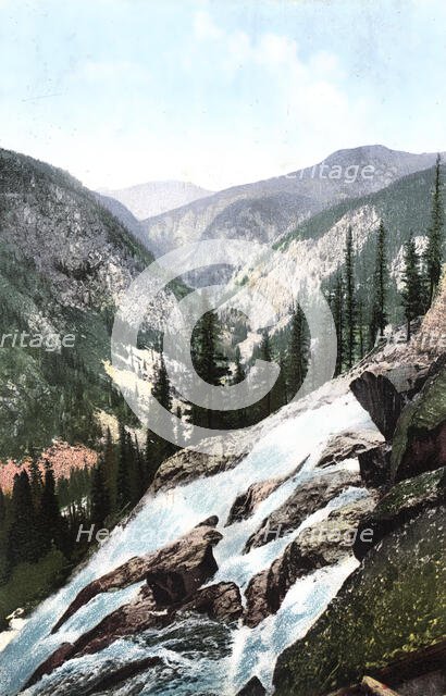 Valley of the Belaya-Berel River, a Tributary of the Bukhtarma River in the Vicinity of..., 1911-13. Creator: Sergei Ivanovich Borisov.