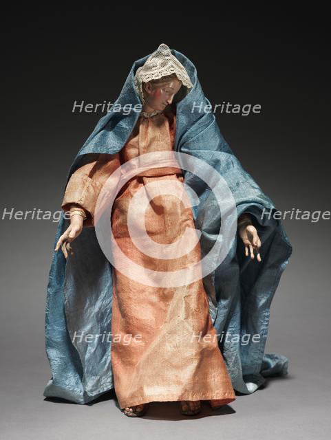 Figure from a Crèche: Virgin Mary, 1780-1830. Creator: Unknown.