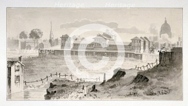 Cold Bath Fields Prison, Finsbury, London, c1810. Artist: Anon