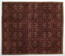 Woolen carpet with millefleurs decoration, early 1600s. Creator: Unknown.