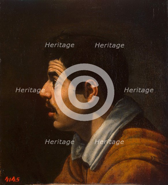 Head of a Man in Profile, c. 1616-1617. Artist: Velàzquez, Diego (1599-1660)