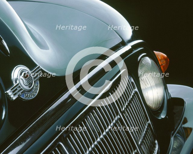 Close up view of 1949 Morris Minor. Artist: Unknown.