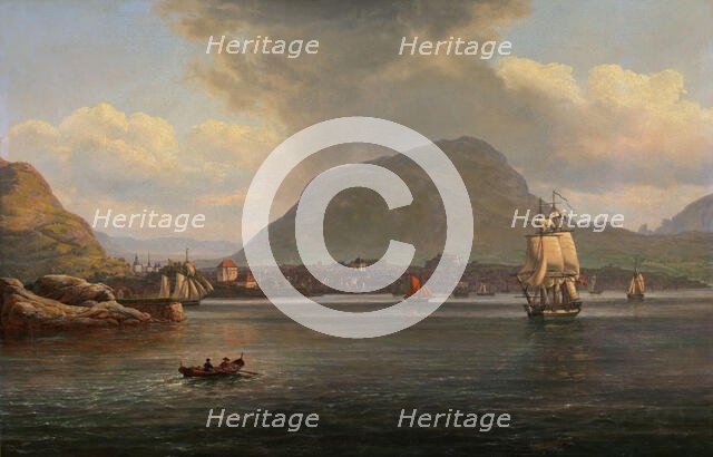 Bergen seen from the northern Inlet, 1836. Creator: Johan Christian Dahl.
