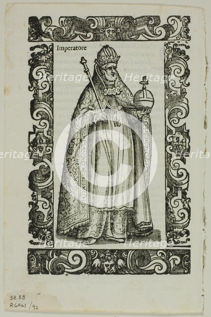 Leaf from Habiti antichi e moderni, plate 92 from Woodcuts from Books of the XVI Century, 1598... Creator: Cesare Vecellio.