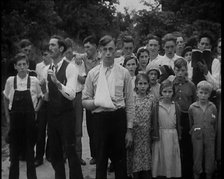 Preacher, Albert Teaster Singing Hymns With a Crowd, 1930s. Creator: British Pathe Ltd.