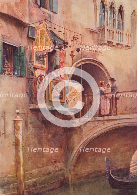 'An Antiquity Shop, Venice', c1900 (1913). Artist: Walter Frederick Roofe Tyndale.