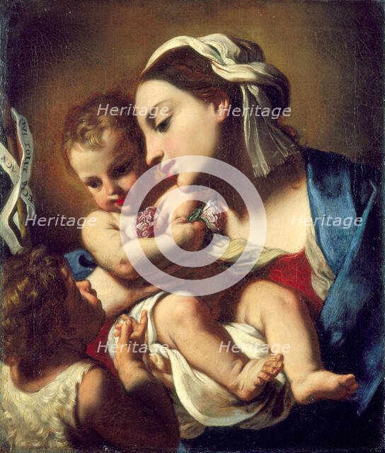 Madonna and Child with the Infant Saint John, 1664. Creator: Sirani, Elisabetta (1638-1665).