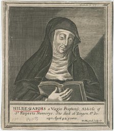 Hildegard of Bingen, 17th century. Artist: Anonymous  