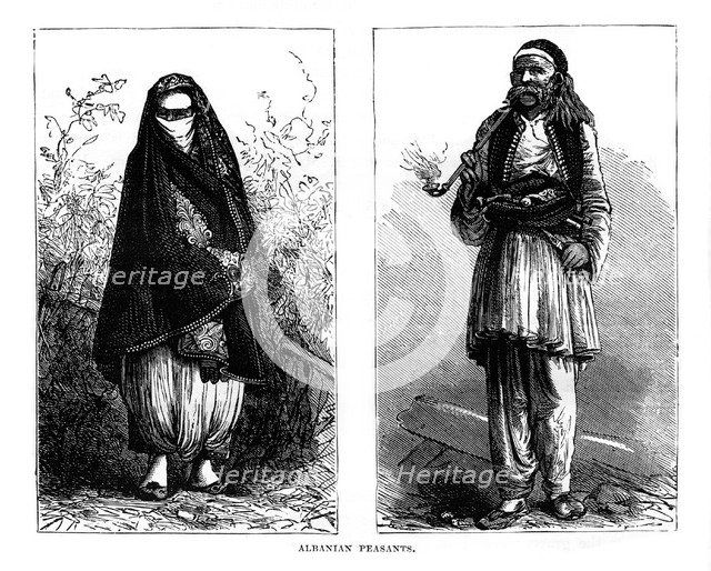 Albanian peasants, 19th century. Artist: Unknown
